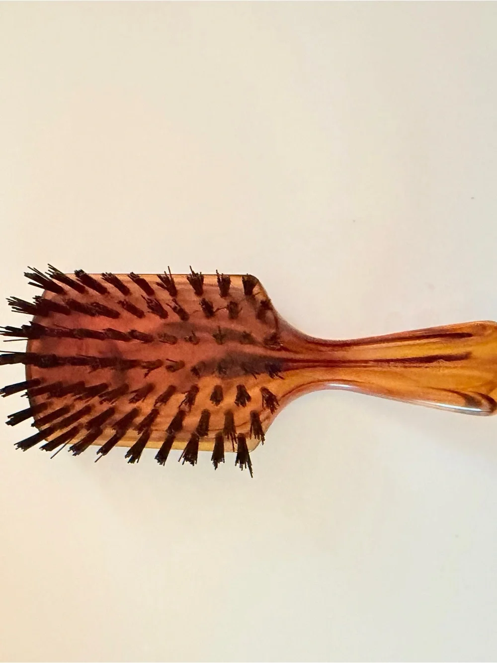 Vintage Stanley Tynex Short Paddle Hair Brush Amber Tortoiseshell 5.75”